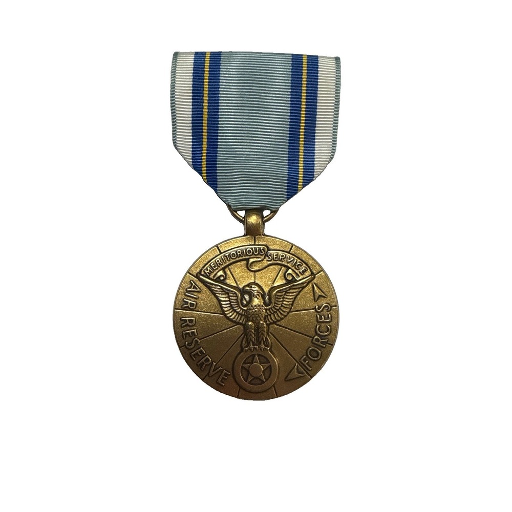 USAF, AIR RESERVE FORCES, MERITORIOUS SERVICE MEDAL, CRIMPED BROOCH, FULL SIZED